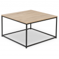 DETROIT vierkante salontafel 70 cm industrieel ontwerp