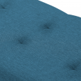 Opbergkist op poot 100 cm in eendenblauwe stof