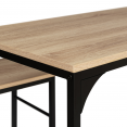 Hoge bartafel DETROIT 100 cm en 4 krukken met industrieel design