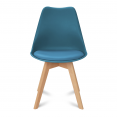 Set van 6 stoelen SARA mix wit, lichtgrijs, eendeblauw x2, donkergrijs x2
