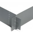 Tuinboord x5 flexibel antracietgrijs staal L. 5 x H. 0,14 M