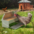 XL-voederautomaat voor kippen met pedaalbediening in staal 5 kg