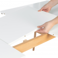 Scandinavische uitschuifbare tafel INGA 160-200 cm wit