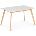 Scandinavische uitschuifbare tafel INGA 120-160 cm wit