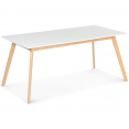 Scandinavische uitschuifbare tafel INGA 160-200 cm wit