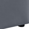 Lit coffre double AUSTIN avec sommier 140 x 190 CM PVC gris