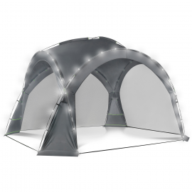 Tente dôme gris anthracite 3,5 M avec LED