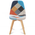 Set met 2 SARA stoelen met kleurrijk patchwork