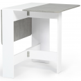 Opvouwbare tafel EDI 2-4 personen wit blad met betoneffect