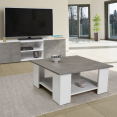 ELI vierkante witte salontafel met blad in betoneffect