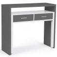 MAX uitschuifbaar houten bureau in wit en grijs