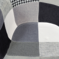 Set met 2 SARA-tafelfauteuils met zwart, grijs en wit patchwork