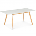 Scandinavische uitschuifbare tafel INGA 120-160 cm wit