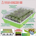kit de germination 40 godets 