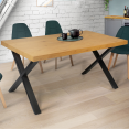 Set van 2 tafelpoten in X-vorm 72x73 cm industrieel design