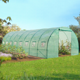 Groene tunnelkas voor de tuin 24 m², DES ANDES collectie tuinbouwmateriaal 8 x 3 m