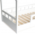 Kinderbedhuisje 80x160 cm NEREE wit met bedbodem en hek