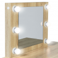 Coiffeuse LOUISA design industriel avec miroir LED