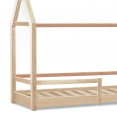 Kinderbedhuisje 90x190 cm NESSI hout met bedbodem en hek