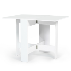 Table console pliable EDI 2-4 personnes bois blanc 103 x 76 cm