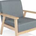 Scandinavische stoffen ANDERS fauteuil in antracietgrijs