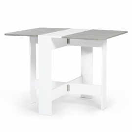 Opvouwbare tafel EDI 2-4 personen wit blad met betoneffect