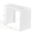 Uitschuifbare ORLANDO consoletafel, 140 cm, wit hout, 6 personen
