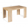 Uitschuifbare ORLANDO consoletafel, 140 cm, 6 personen, met beukenhoutlook