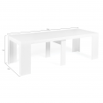Uitschuifbare ORLANDO consoletafel, 235 cm, wit hout, 10 personen