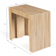 Uitschuifbare ORLANDO consoletafel, 235 cm, 10 personen, met beukenhoutlook