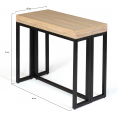 Uitschuifbare consoletafel TORONTO 14 personen 300 cm industrieel design