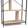 DETROIT boekenkast met 5 niveaus, industrieel design, 170 cm