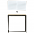 Set met industriële consoletafel DETROIT en 2-delige spiegel