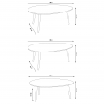 Set van 3 wit gelakte GIGI uitschuifbare salontafels