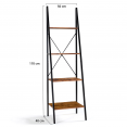 DAYTON ladderrek met 4 niveaus, industrieel design en verweerde look, 170 cm