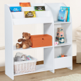 Kinderspeelgoed- en boekenkast EMMA, van wit hout