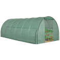 Groene, optilbare tunnelkas 18 m² met muggennet