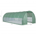 Groene, optilbare tunnelkas 18 m² met muggennet