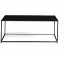 Table basse DAVIS 113 cm en métal noir mat design industriel