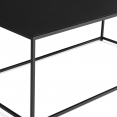 DAVIS salontafel 113 cm in mat zwart metaal in industrieel design