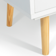 Commode 3 tiroirs EMMIE scandinave bois blanc