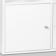 Trapmeubel LIAM 3 niveaus wit hout met deur en laden