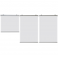 Set van 3 rolgordijnen L.124 x H. 225 cm voor witte pergola
