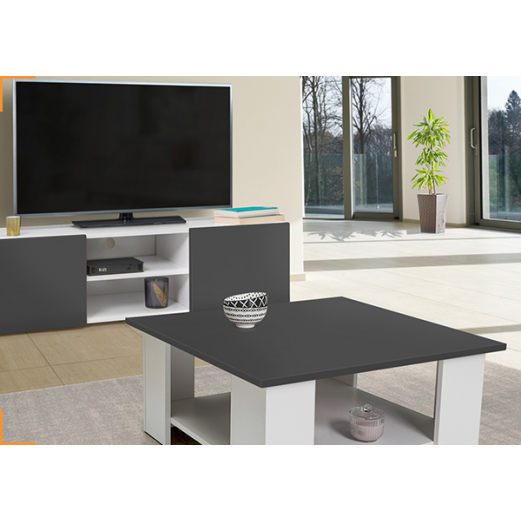 ELI antraciet grijs TV-meubel + salontafel