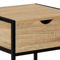 Tête de lit 145 CM + 2 tables de chevet DETROIT design industriel