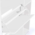 Schoenenkast met 3 deuren en wit rek