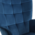 Scandinavische fluwelen ANIA fauteuil in blauw
