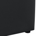 Zwart AUSTIN tweepersoonsbed 140 x 190 cm van pvc met lattenbodem en opbergruimte