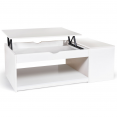 Salontafel ELEA met opklapbaar bovenblad met witte houten kist
