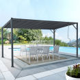 Pergola lames orientables CEFALU 3x4 M gris anthracite